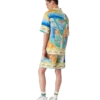 Camisas de seda de manga curta Surreal Pool Camisas de seda de manga curta Surreal Pool