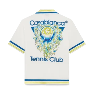 Camisas de seda de manga curta Tennis Club