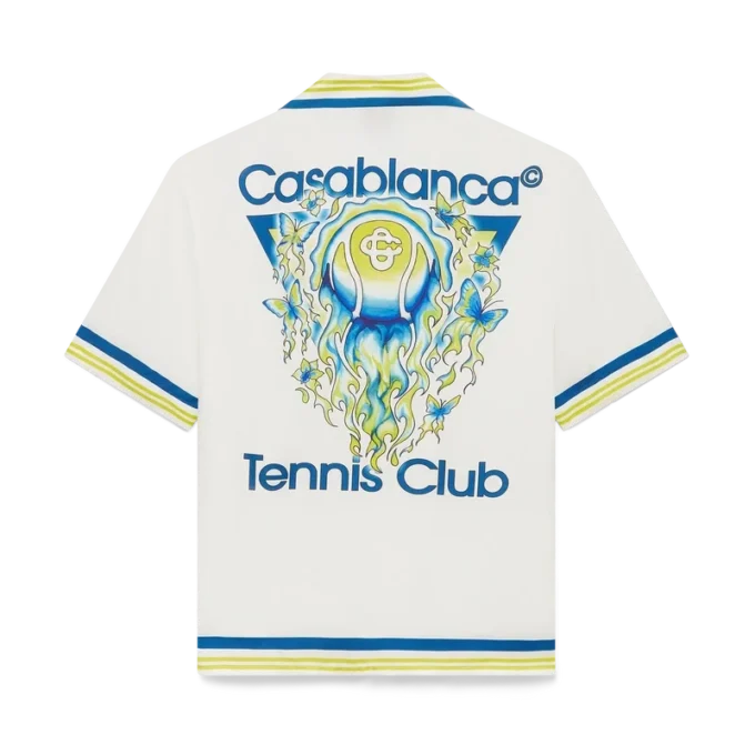 Camisas de seda de manga curta Tennis Club Camisas de seda de manga curta Tennis Club