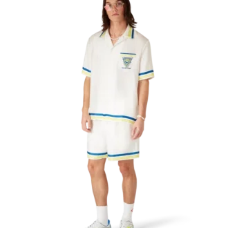 Camisas de seda de manga curta Tennis Club