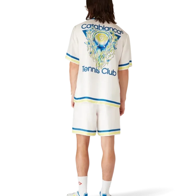 Camisas de seda de manga curta Tennis Club Camisas de seda de manga curta Tennis Club