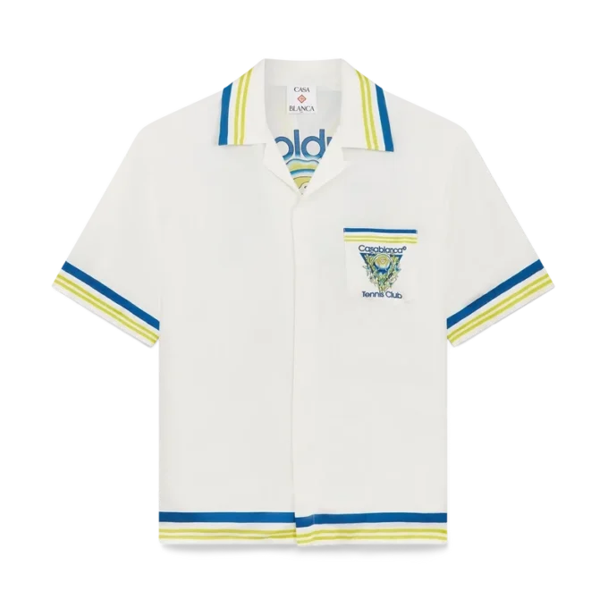 Camisas de seda de manga curta Tennis Club Camisas de seda de manga curta Tennis Club