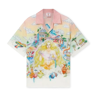 Camisas de seda de manga curta The Road to Knowledge