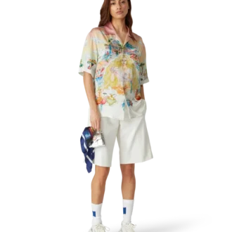 Camisas de seda de manga curta The Road to Knowledge