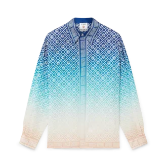 Camisas de seda jacquard com degradê