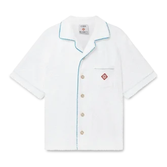 Camisas de Tecido de Toalha com Risca de Ténis