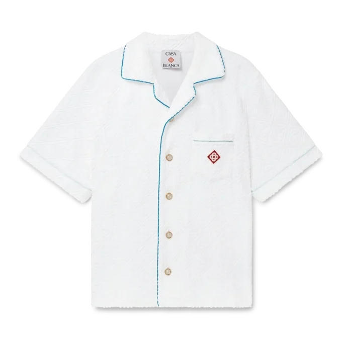 Camisas de Tecido de Toalha com Risca de Ténis Camisas de Tecido de Toalha com Risca de Ténis