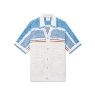 Camisas de ténis de algodão de croché de manga curta