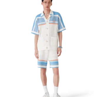 Camisas de ténis de algodão de croché de manga curta