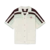 Camisas de ténis de algodão em croché de calções de manga curta Camisas de ténis de algodão em croché de calções de manga curta