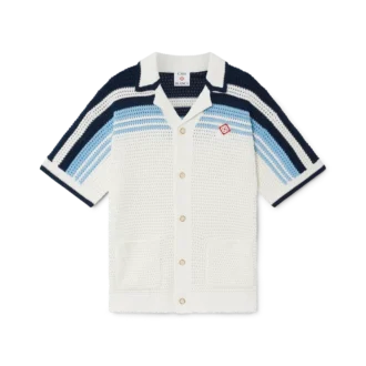Camisas de ténis de algodão em croché de calções de manga curta