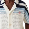 Camisas de ténis de algodão em croché de calções de manga curta