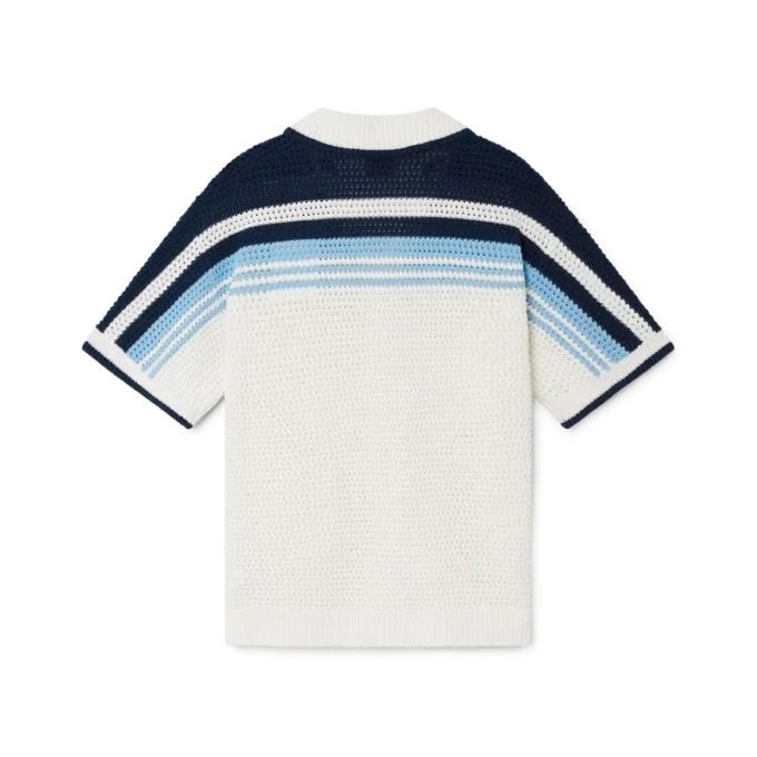Camisas de ténis de algodão em croché de calções de manga curta