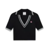 Camisas de viscose com decote em V