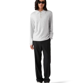 Camisas em malha com monograma de cristal