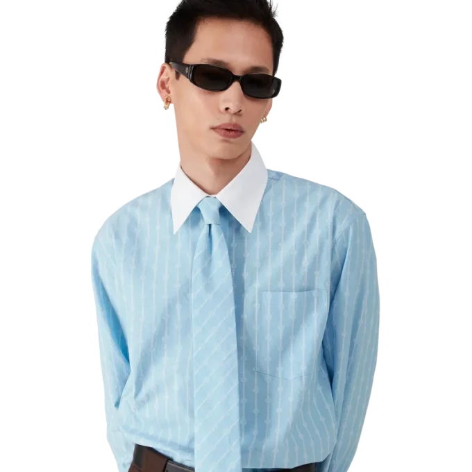 Camisas Jacquard com riscas Laurel Camisas Jacquard com riscas Laurel