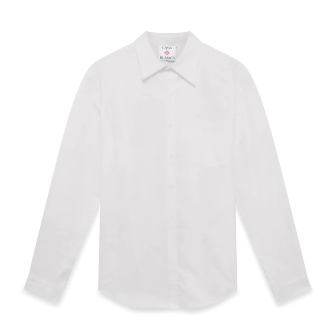 Camisas Oxford em Jacquard de Algodão com Monograma Camisas Oxford em Jacquard de Algodão com Monograma
