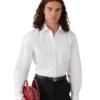 Camisas Oxford em Jacquard de Algodão com Monograma Camisas Oxford em Jacquard de Algodão com Monograma
