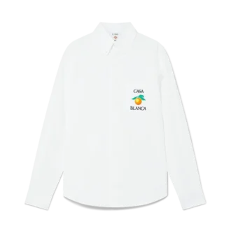 Camisas Oxford Laranjas Bordadas