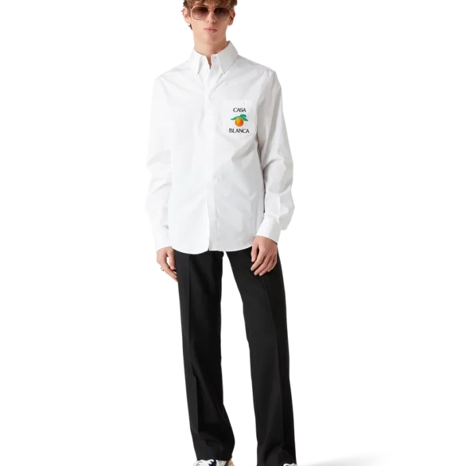 Camisas Oxford Laranjas Bordadas Camisas Oxford Laranjas Bordadas