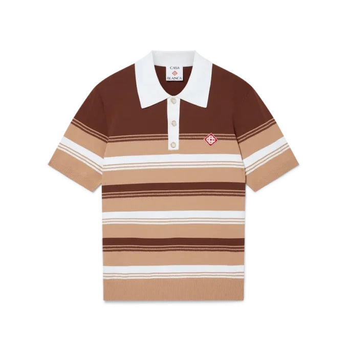 Camisas polo às riscas