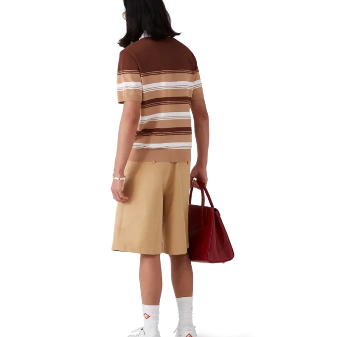 Camisas polo às riscas