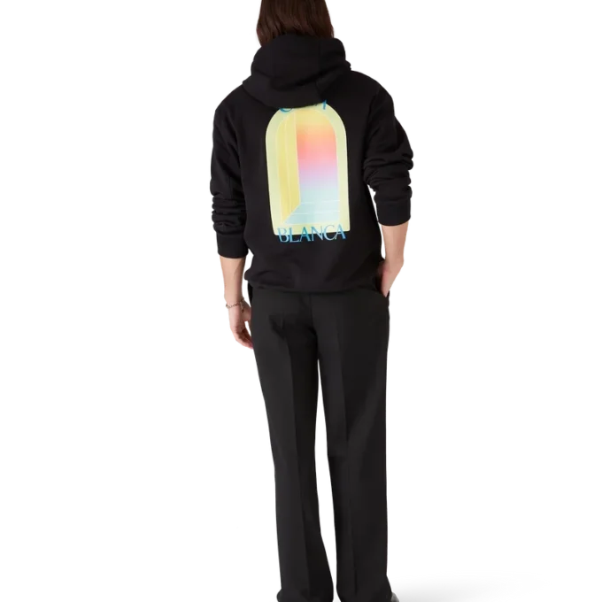 Camisola com capuz e arco em degradê Camisola com capuz e arco em degradê