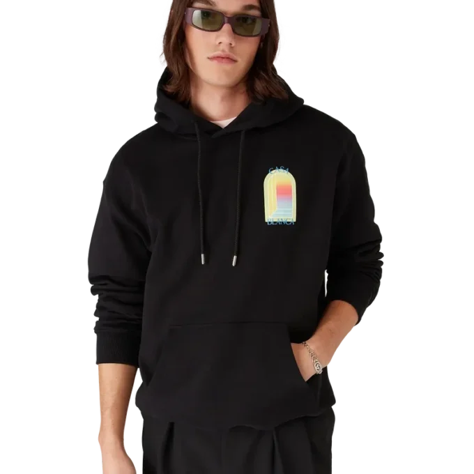 Camisola com capuz e arco em degradê Camisola com capuz e arco em degradê