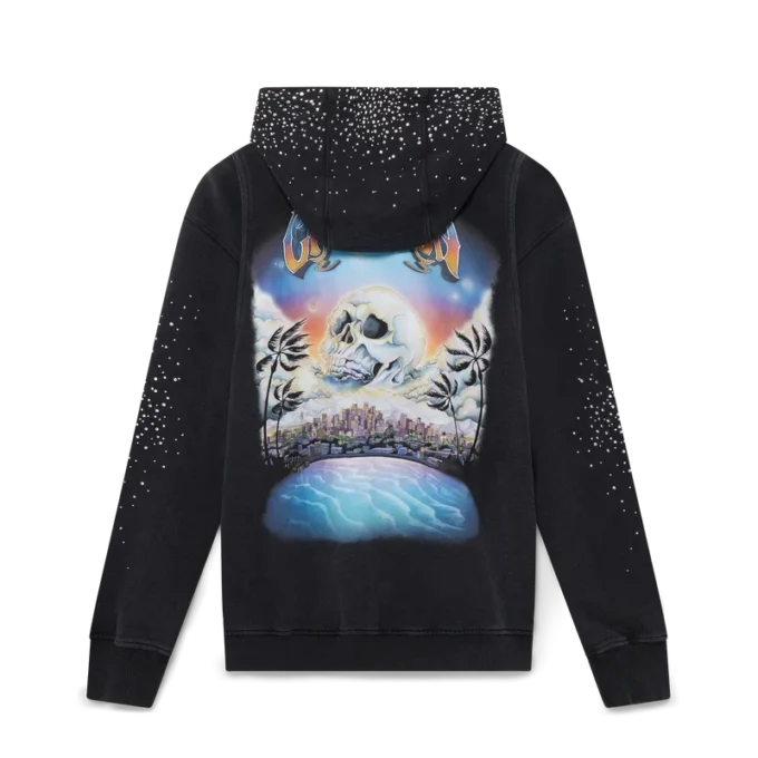 Camisola com capuz e fecho com cristais La Pramonition Camisola com capuz e fecho com cristais La Pramonition