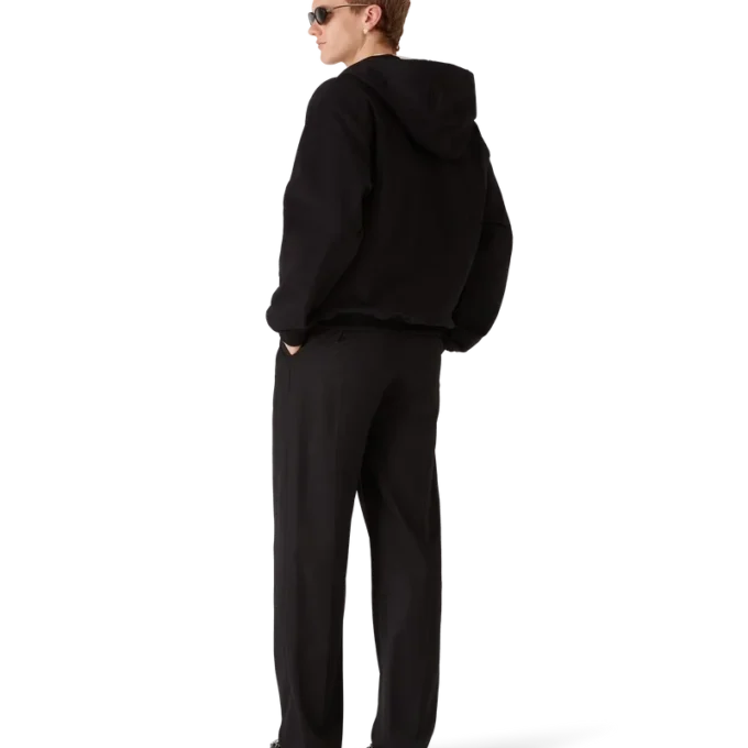 Camisola com capuz e fecho com logótipo em diamante Camisola com capuz e fecho com logótipo em diamante