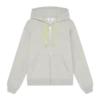 Camisola com capuz e fecho de correr em mistura de caxemira Camisola com capuz e fecho de correr em mistura de caxemira