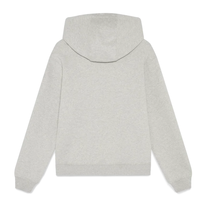 Camisola com capuz e fecho de correr em mistura de caxemira Camisola com capuz e fecho de correr em mistura de caxemira