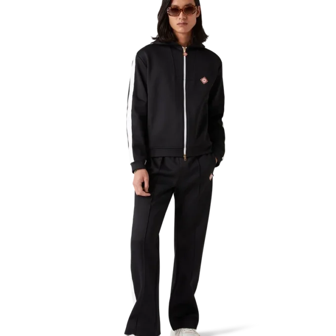 Camisola com capuz em tecido scuba