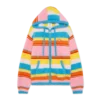 Camisola com capuz oversized com riscas felpudas Camisola com capuz oversized com riscas felpudas