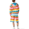 Camisola com capuz oversized com riscas felpudas Camisola com capuz oversized com riscas felpudas