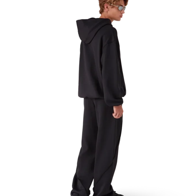Camisola com capuz oversized em painéis