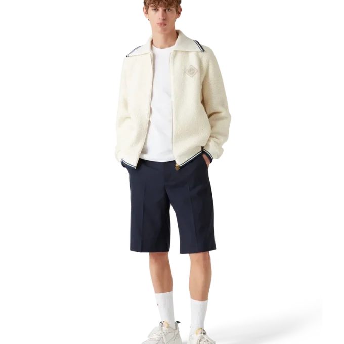 Camisola com fecho em caxemira