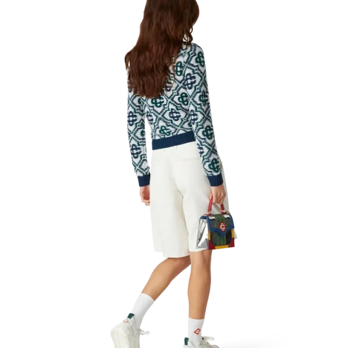 Camisola com fecho em malha Monogram