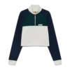 Camisola curta com fecho de correr de um quarto e blocos de cor Camisola curta com fecho de correr de um quarto e blocos de cor
