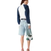 Camisola curta com fecho de correr de um quarto e blocos de cor Camisola curta com fecho de correr de um quarto e blocos de cor
