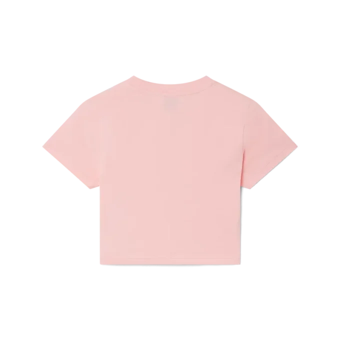 Camisola curta com logótipo de orquídea