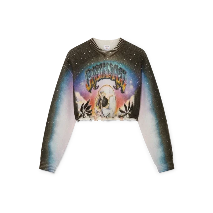 Camisola Curta em Mistura de Caxemira La Pramonition