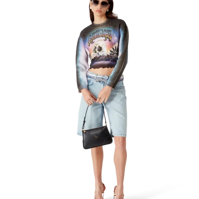 Camisola Curta em Mistura de Caxemira La Pramonition