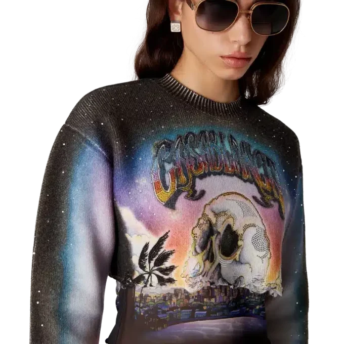 Camisola Curta em Mistura de Caxemira La Pramonition