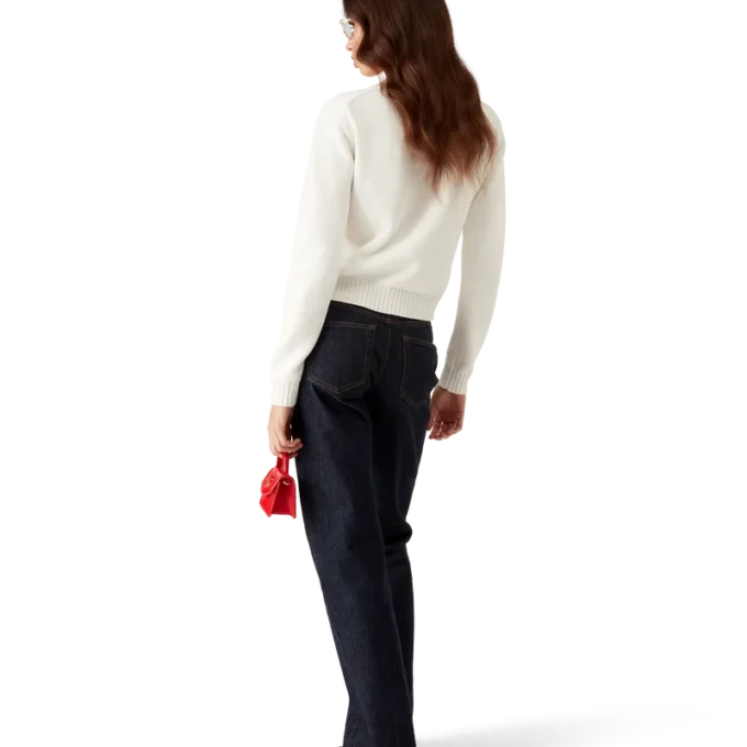 Camisola de algodão com bordado de cogumelo Camisola de algodão com bordado de cogumelo