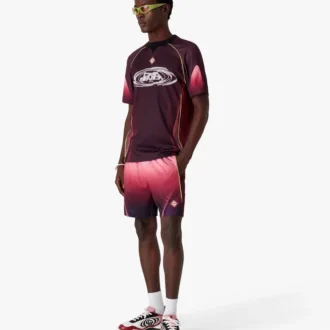 Camisola de futebol de calções com gradiente em beringela