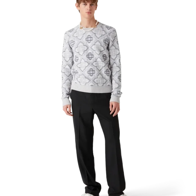 Camisola de malha com monograma