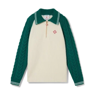 Camisola de malha trançada em caxemira