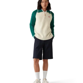 Camisola de malha trançada em caxemira