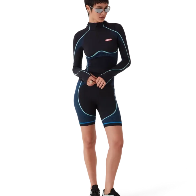 Camisola de manga comprida com capuz sem costuras